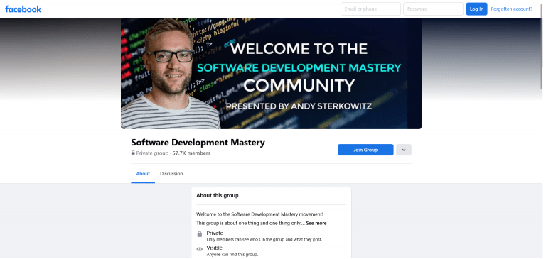 Screenshot 2022 05 07 at 23 19 48 Software Development Mastery Facebook