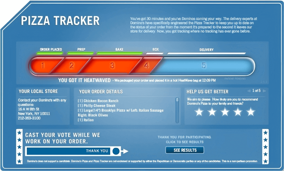 Pizza tracker 1