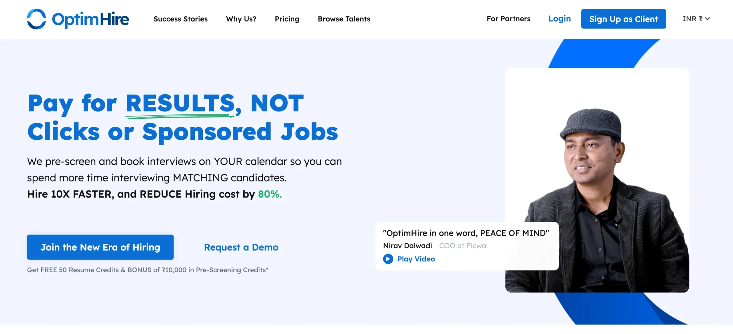 optimhire homepage